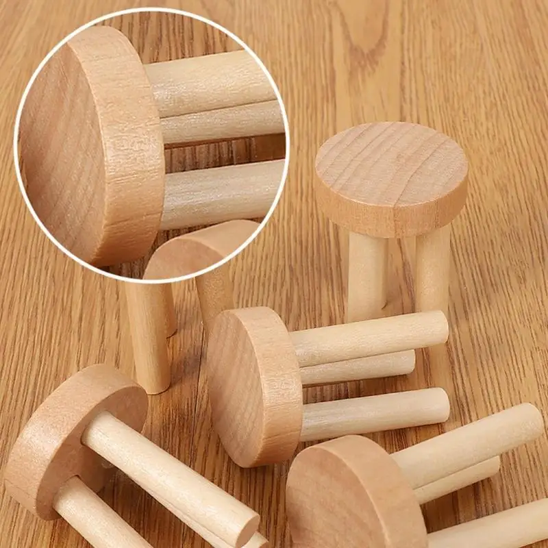 77HD 목재 인형 하우스 가구 방 장면 디스플레이 디스플레이 디스크 척하는 척하는 놀이 세트