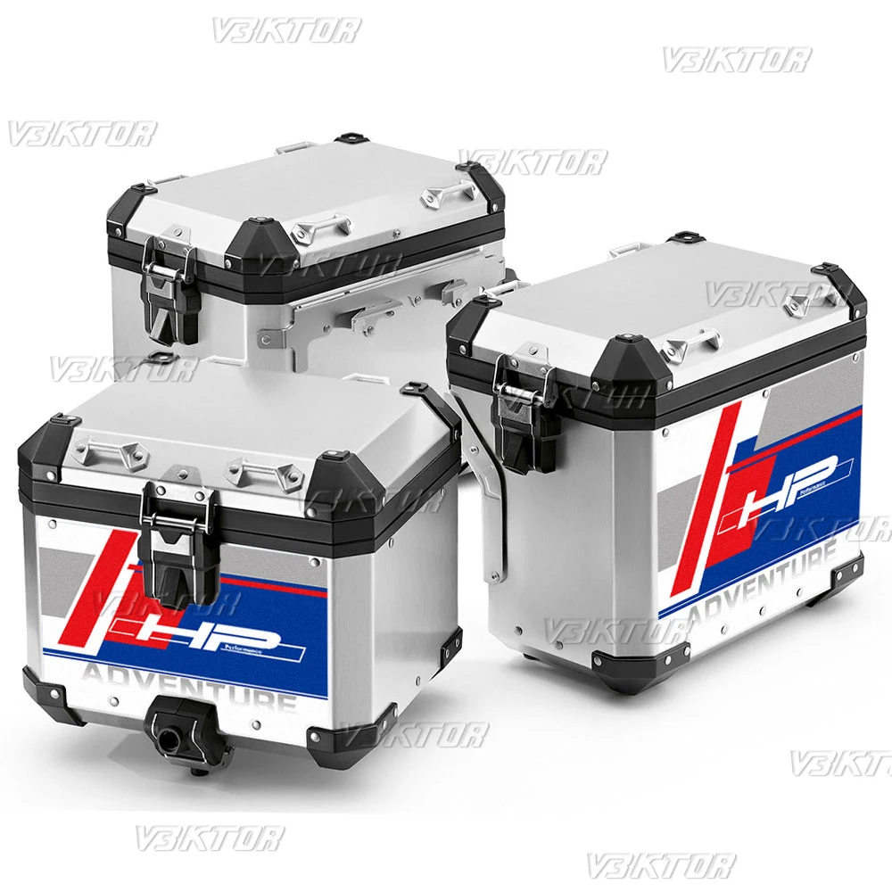 For R1250GS R1200GS Adventure HP4 2004-2024 Aluminum Alloy Box Sticker Motorcycle Side SuitCases protection Decals