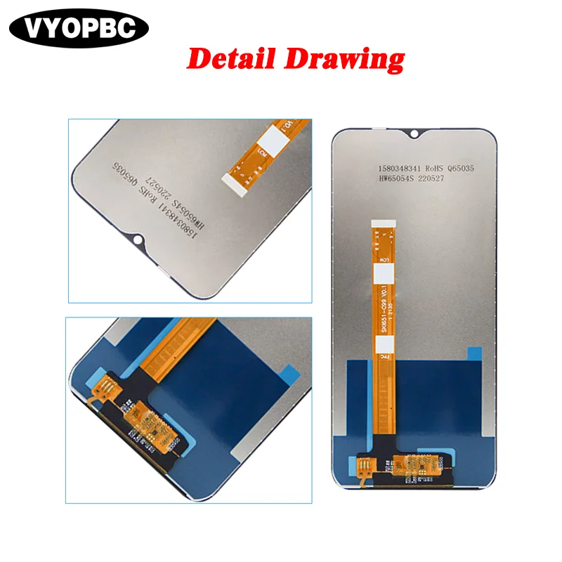 Mobile Phone Original LCD Display Touch Screen With Frame 6.5\