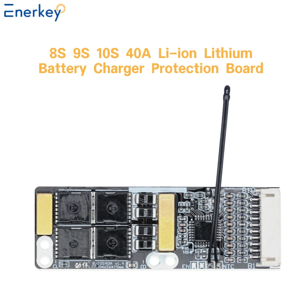 Enerkey Wholesale 8S 9S 10S 40A Li-ionLithium Battery Charger Protection Board BMS Have NTC