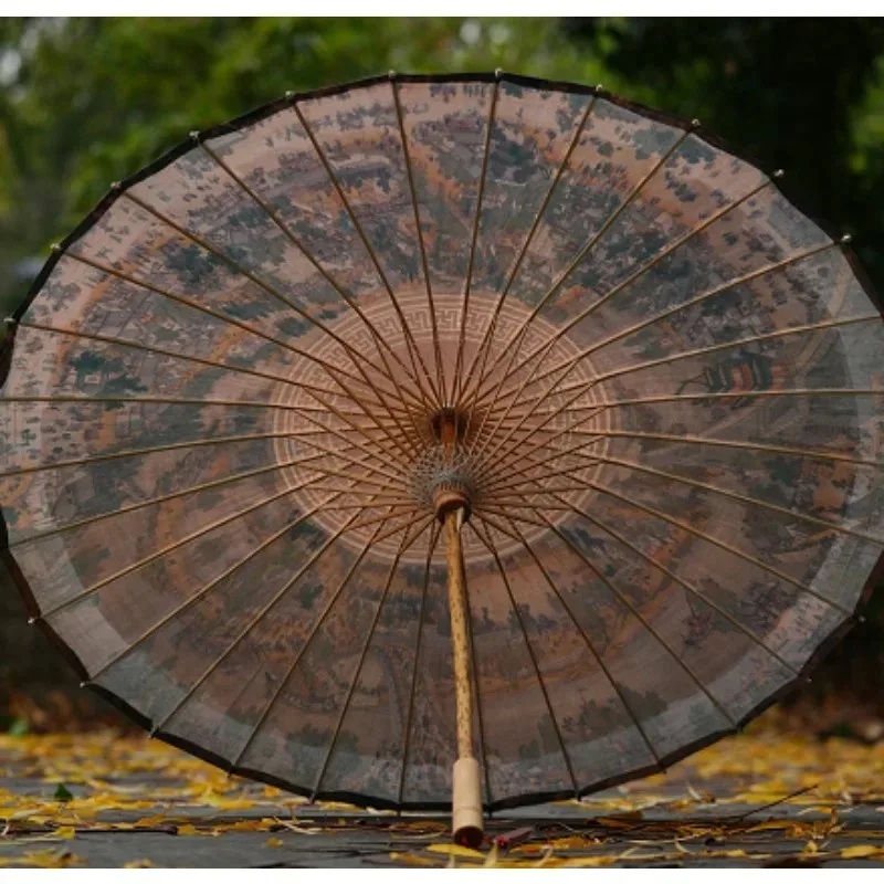 Traditional Folk Art Paper Umbrella, Handcrafted Chinese Style Ornament, Unique Cultural Art Decorative Gift