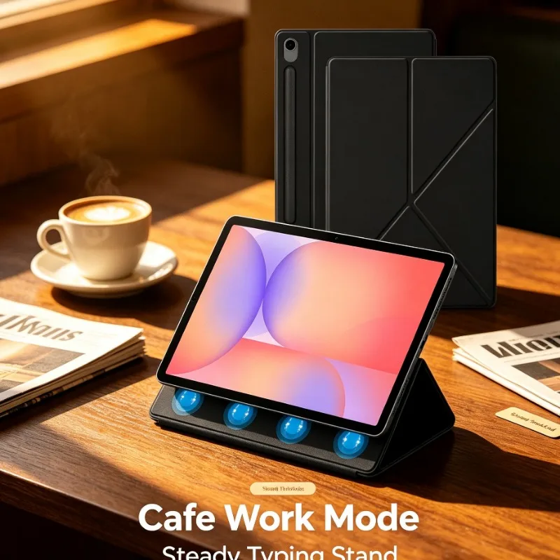 Multi‑View Stand Magnetic Protective Tablet Case For Galaxy Tab S10 Ultra S10 FE Plus 13.1 S10+ 12.4 PU Leather Flip Shell