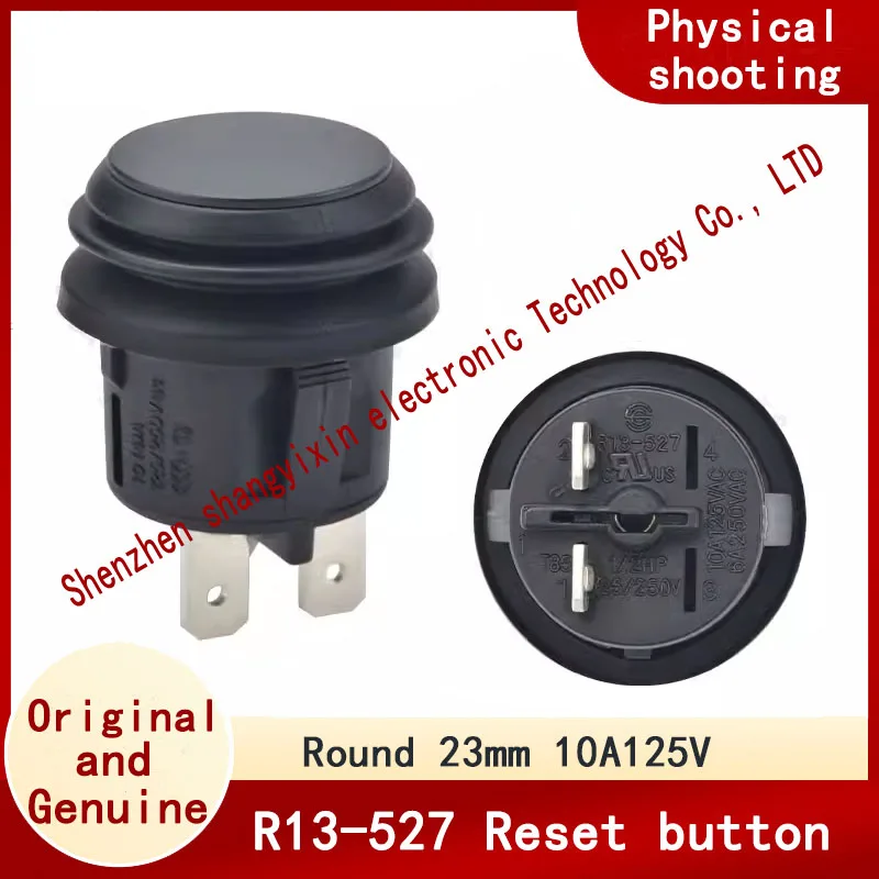 

Original R13-527 import push-button switch Waterproof 23mm reset switch 6A250V 10A125V