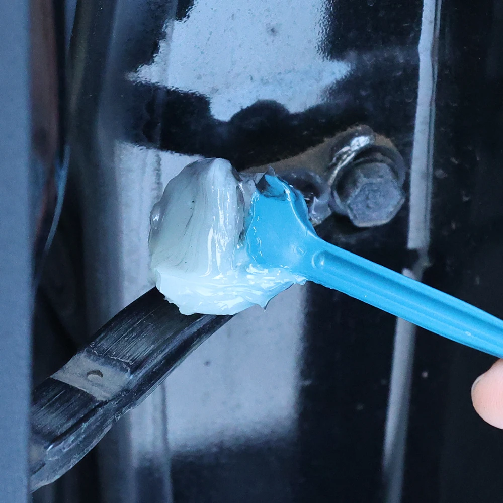 Kit Gemuk Putih 100G Roda Gigi Bantalan Rantai Mobil Formula Minyak Mineral Serbaguna Suhu Tinggi dengan Handuk Sikat