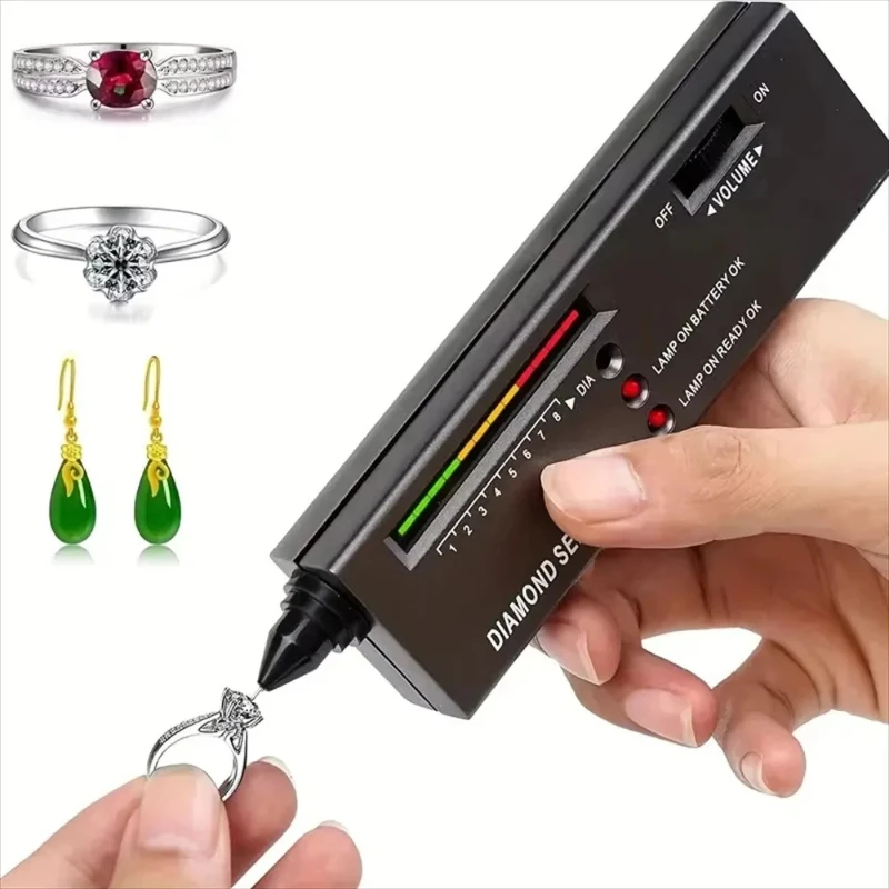 Professional Diamond Tester Pen Portable Gemstone  Detector High Precision Jewelry Identification Tool for Jeweler and Gem Lover