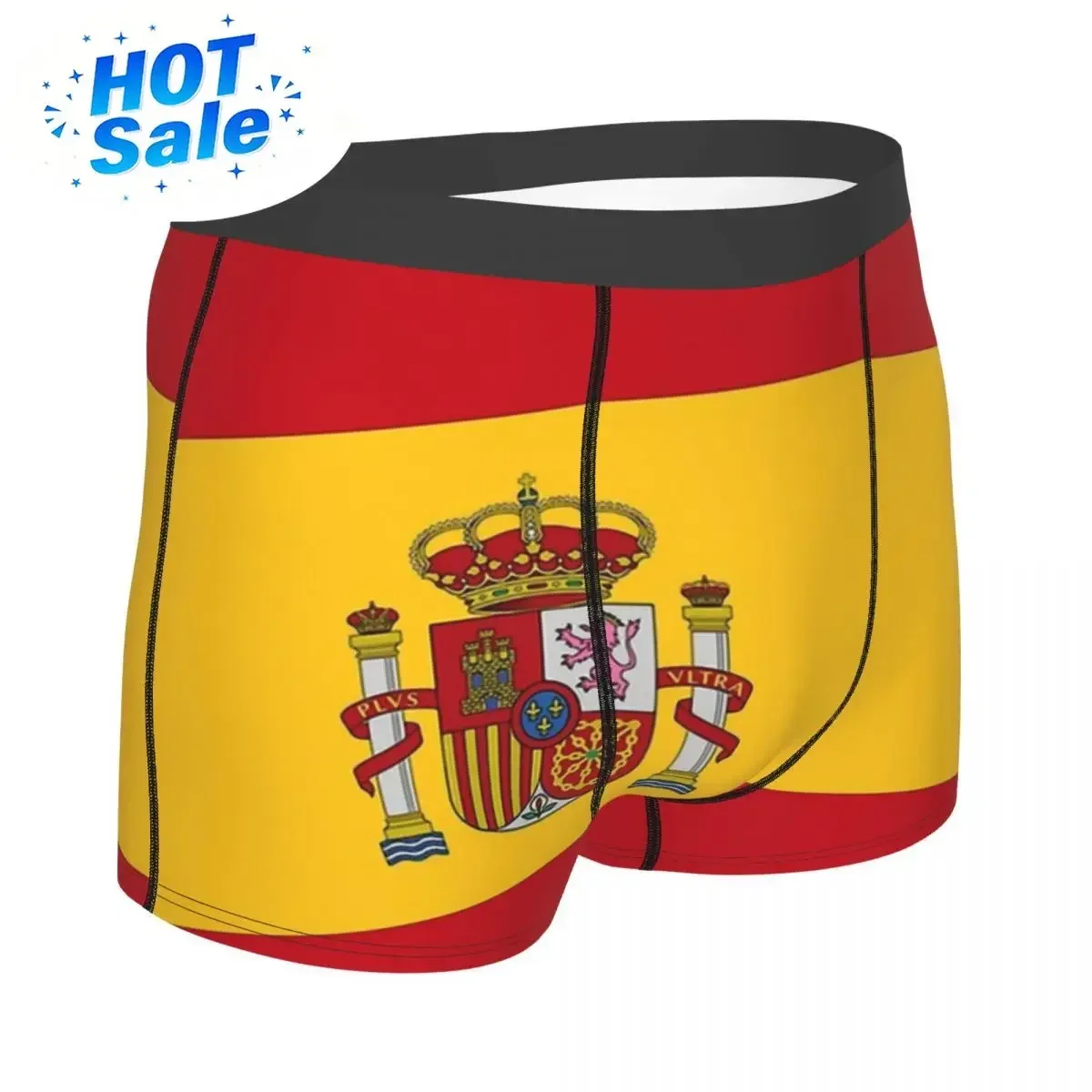 Spain Flag Men's Panties Flag Of Spain Men Boxer Underwear Cotton for Male Large Size Lot Soft