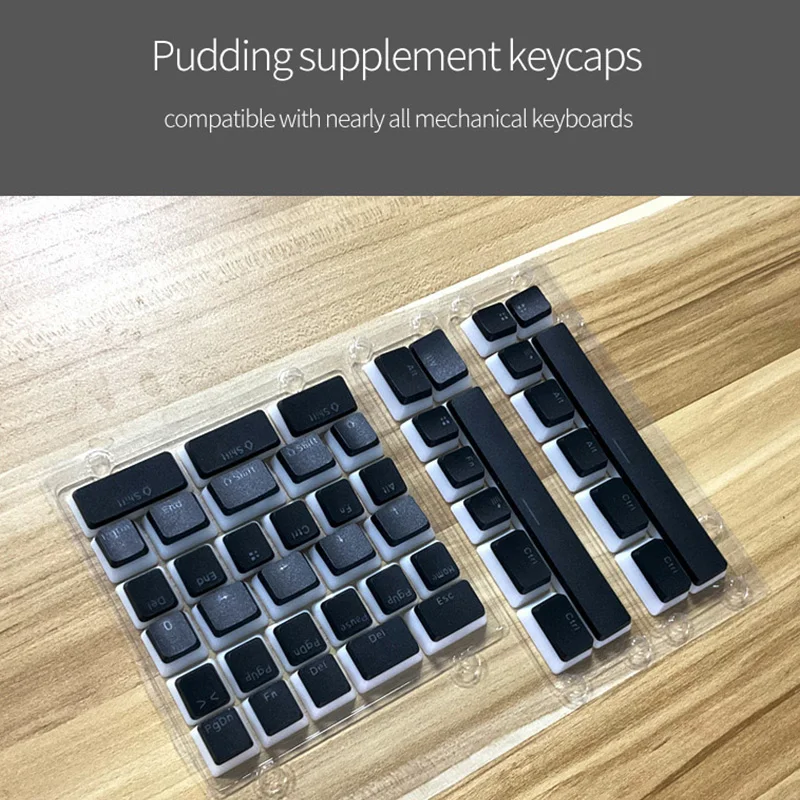 Pudding-teclas transparentes PBT, accesorios para teclados mecánicos, 46 teclas estándar