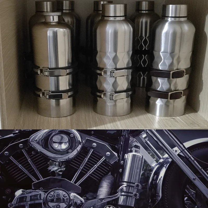 1.5L 304 Stainless Steel And Aluminium Alloy Fuel Tank Motorcycle Accessorie Cafe Racer Part Outdoor Vintage Gasoline Oil Bottle