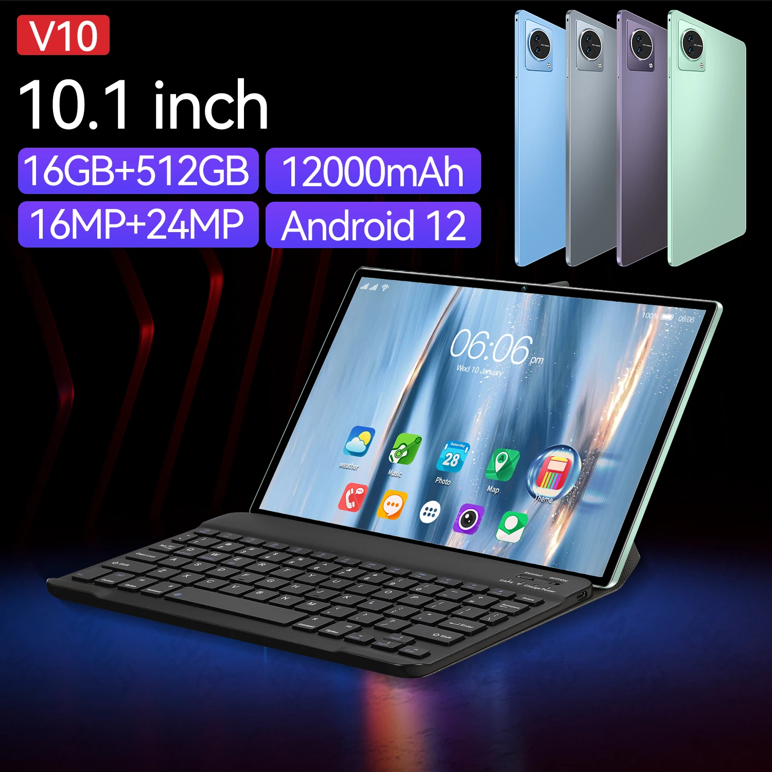 

Xioami Tablet Pad7Pro 16GB 10.1-inch RAM 1TB ROM 10.1 Android 12 Snapdragon 870 Bluetooth 5G WiFi GPS Dual SIM Dual Standby Call