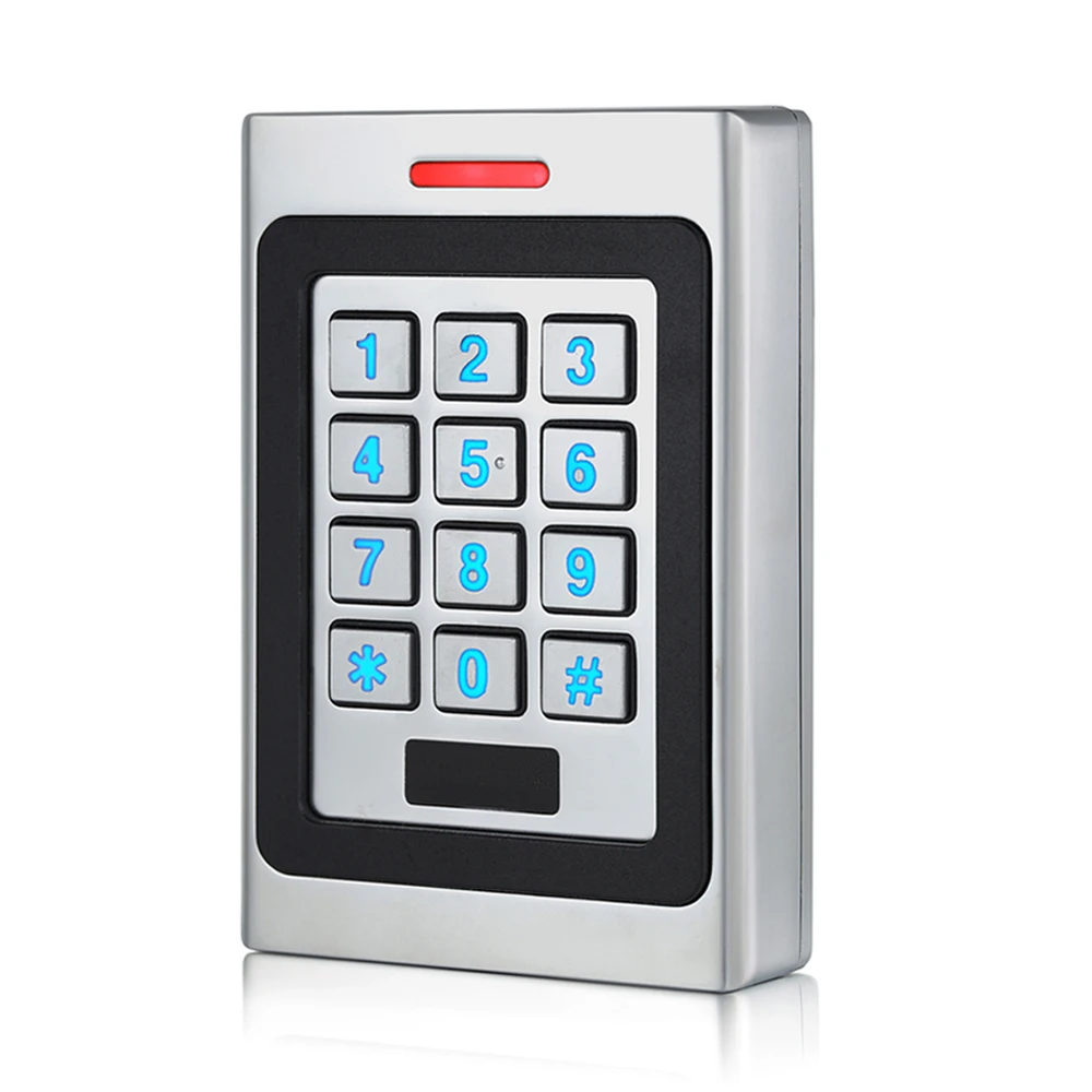 DC 10-24V Rfid Door Access Control System IP67 Waterproof Metal Keypad Zinc Alloy Proximity Card Standalone Keyboard 2000 Users