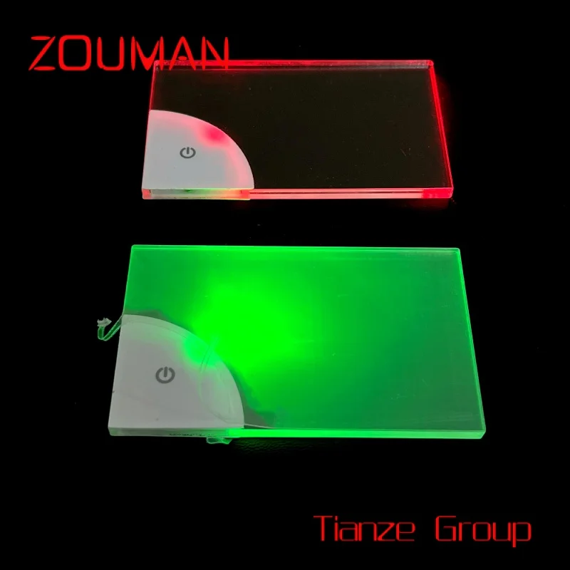 Tarjetas de visita de diseño de lujo con luz brillante holográfica, tarjeta LED personalizada, invitaciones luminosas únicas, nuevas