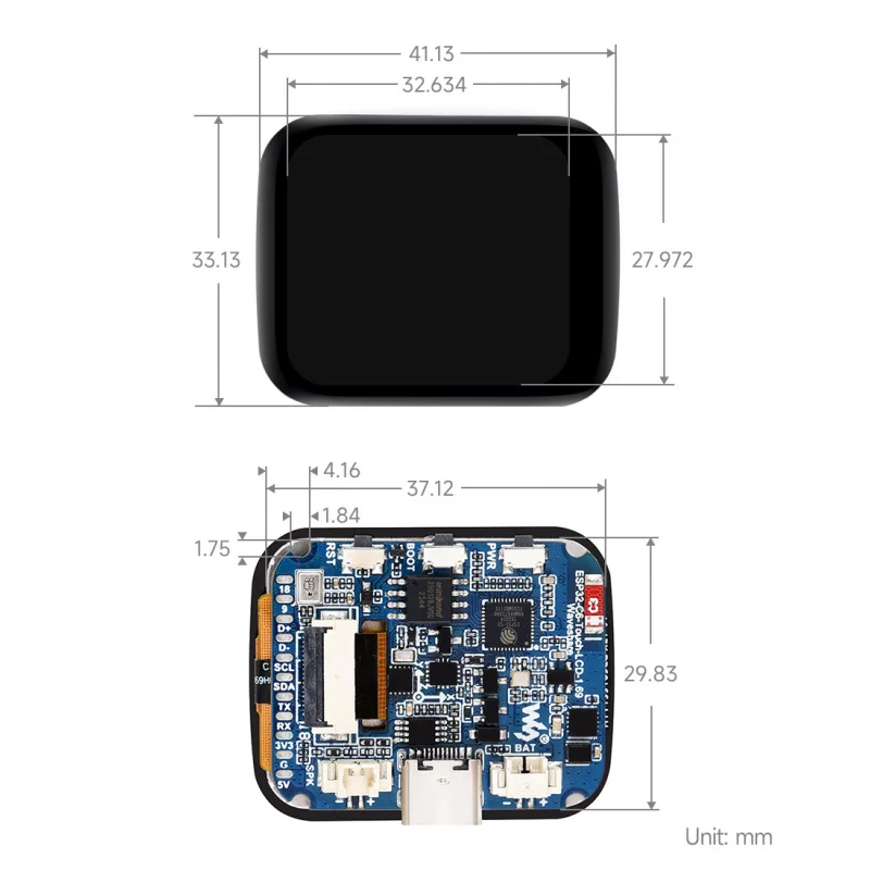 

SKU-31538 Waveshare ESP32-C6 1.69inch Touch Display Development Board, 240×280 Pixels, Supports Wi-Fi 6 / BLE 5, 160MHz RISC-V P