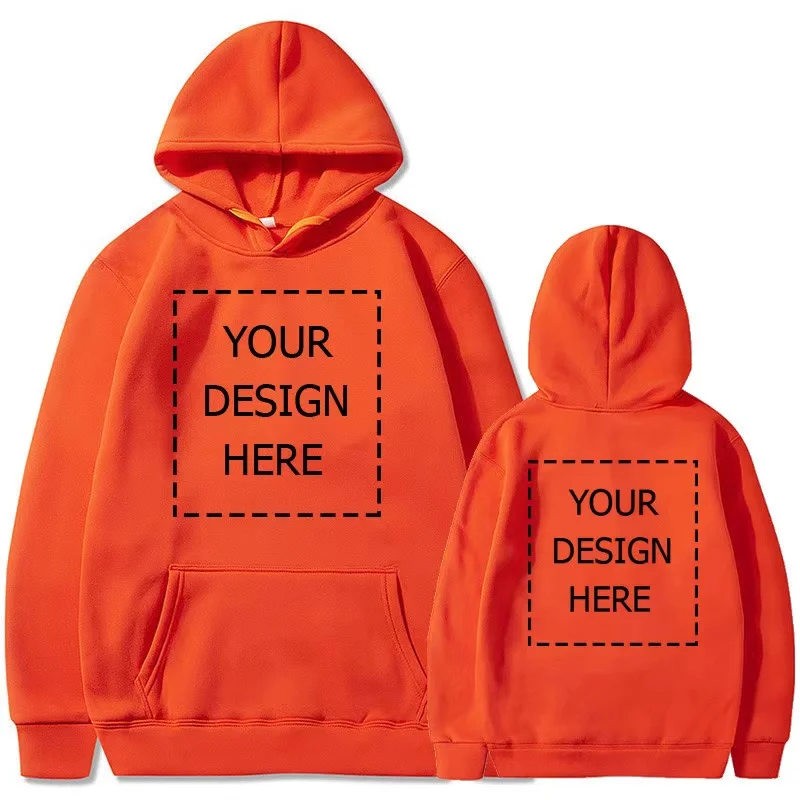 Hoodie custom printed logo group annual meeting culture shirt advertising shirt custom long-sleeved loose hooded coat work cloth