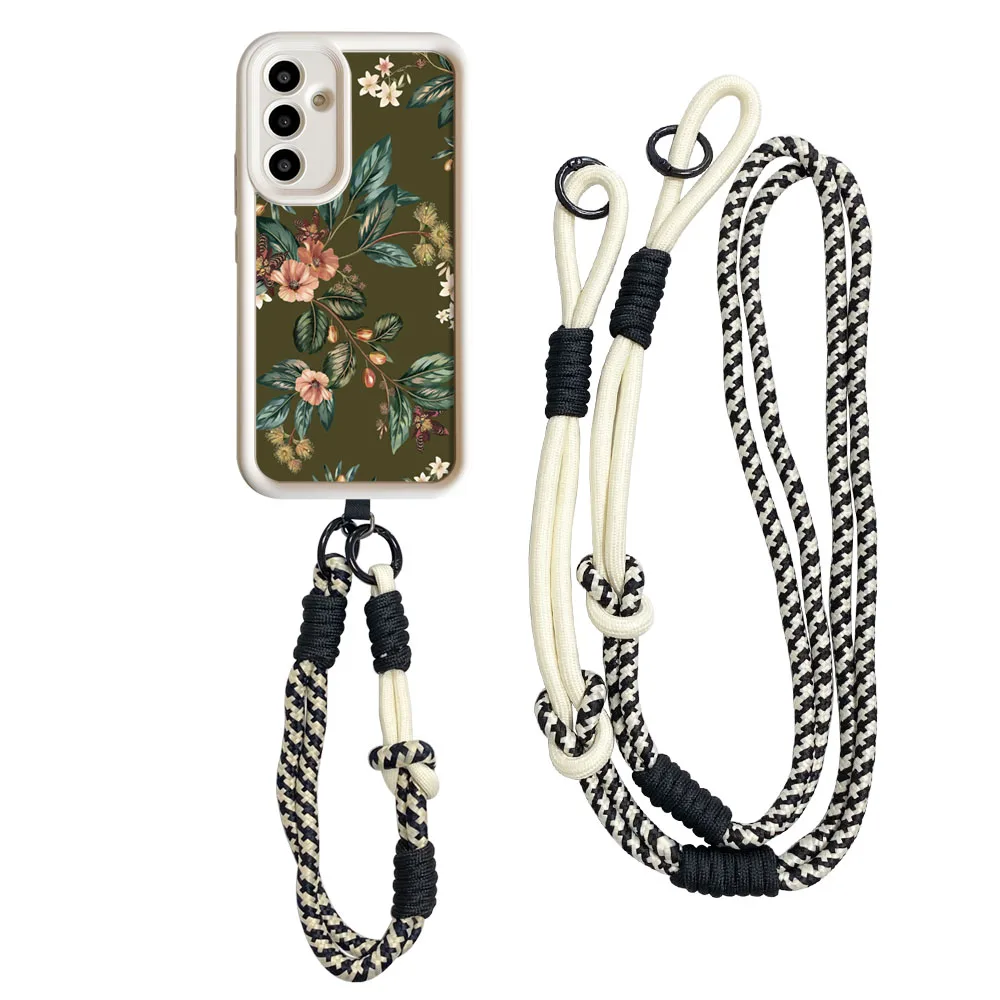 Cxd5Plants Crossbody Lanyard Phone Case ForXiaomi 15 14 13 12 11 Lite Ultra 13T 14T 12T 11T Pro Wrist Chain Necklace Strap Cover