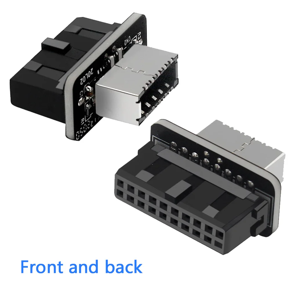 

USB3.0 Internal Header to USB 3.1/3.2 Type C Front Type E Adapter 20pin to 19pin