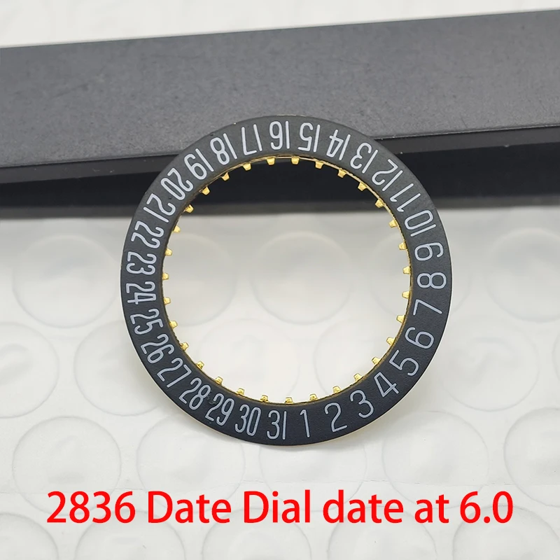 2824 2892 2836 Movement Date Wheel Dial For 2824 2892 2836 Automatic Mechanical Movement Day Date at 3.0/6.0 White,Black Wheel