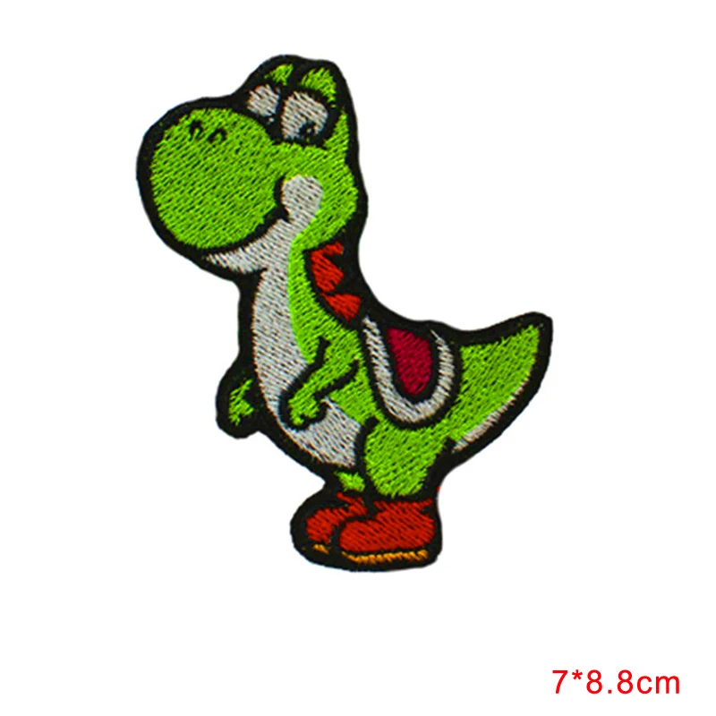 10pcs Designs Embroidered DINOSAUR YOSHI CARTOON Video Comics Iron & Sew On Patch Cloth Lace Motifs