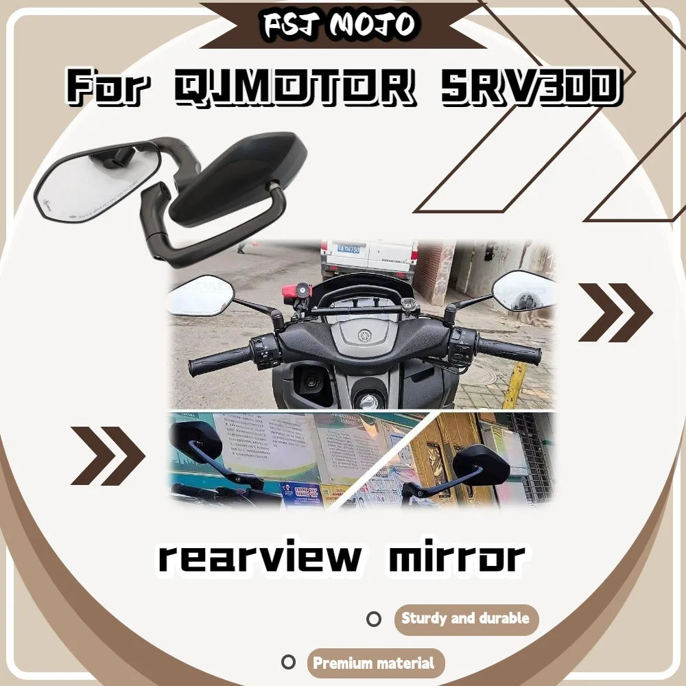 For QJMOTOR SRV300 Dedicated Retro Side Mirror Full Mount Screws Original Hole Installation Riding Parts