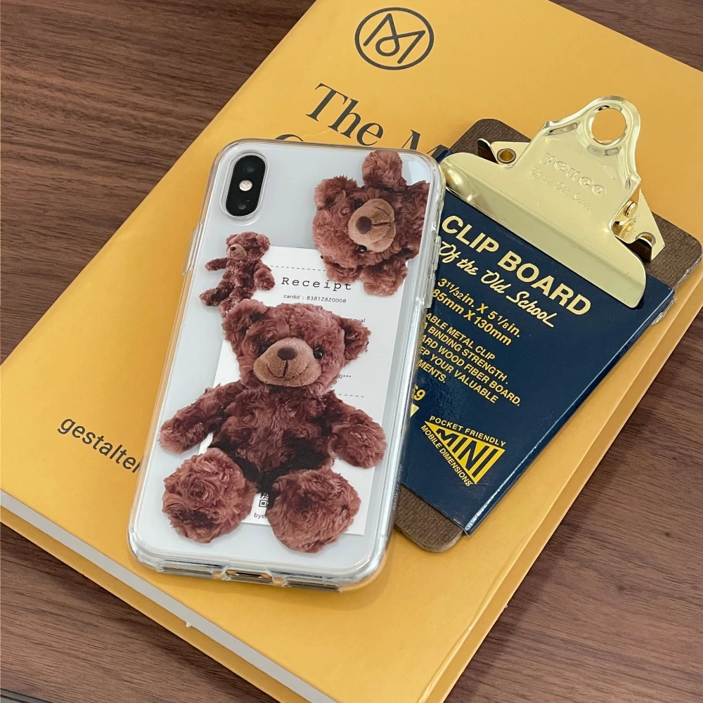 Urocze etui na telefon z misiem dla IPhone 15 14 11 12 13 XS XR Pro Max SE 7 8 Plus etui miękkie przezroczyste silikonowe etui na tył Coque