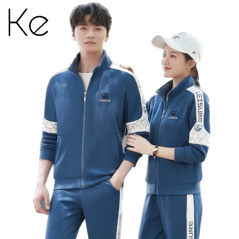 

KE430 Couple Sportswear 2024 Sport set Autumn Unisex New Trendy Men's Suit Women's Fashion Casual Sportswear Men tracksuit