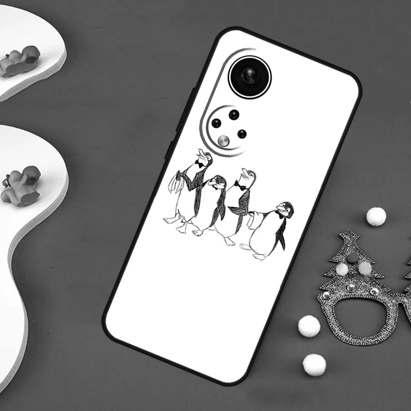 Cartoon Penguin Case For Huawei Honor Magic 5 Lite X7 X8 X9a 50 70 P20 P40 P30 Pro P Smart Nova 9 5T Cover