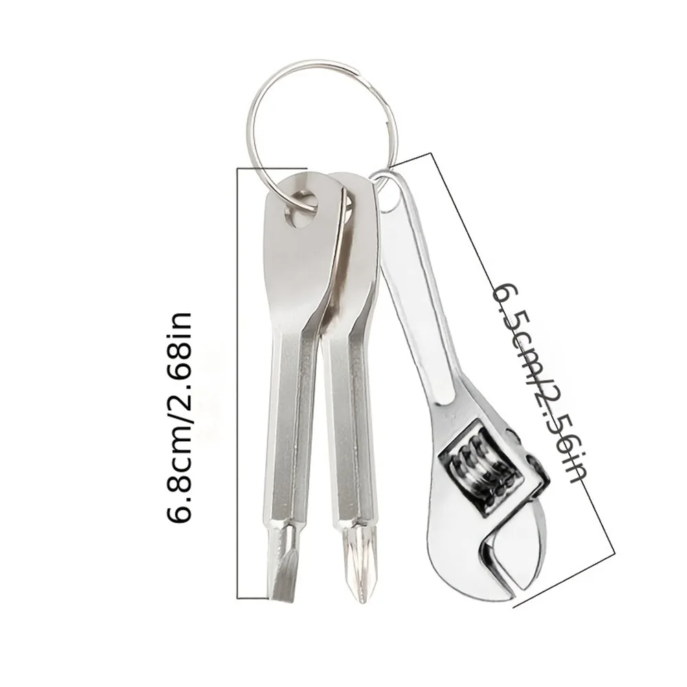 AliExpress NONE 3-piece mini portable screwdriver set, multifunctional mini wrench keychain - suitable for bicycle and motorcycle repair tools