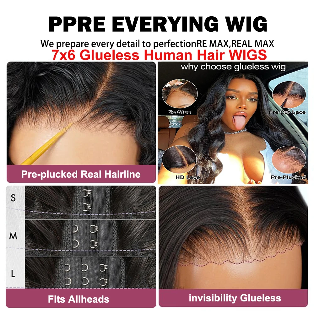 250% 40 46 30Inch 13x6 HD Body Wave Lace Front Human Hair Wigs Brazilian Lace Frontal Wig Glueless Wigs Human Hair Ready To Wear image 2
