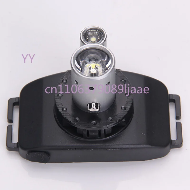 Rechargeable Dual Laser LED Headlamp Dual Switch Super Bright Headlight for Fishing Outdoor Camping
