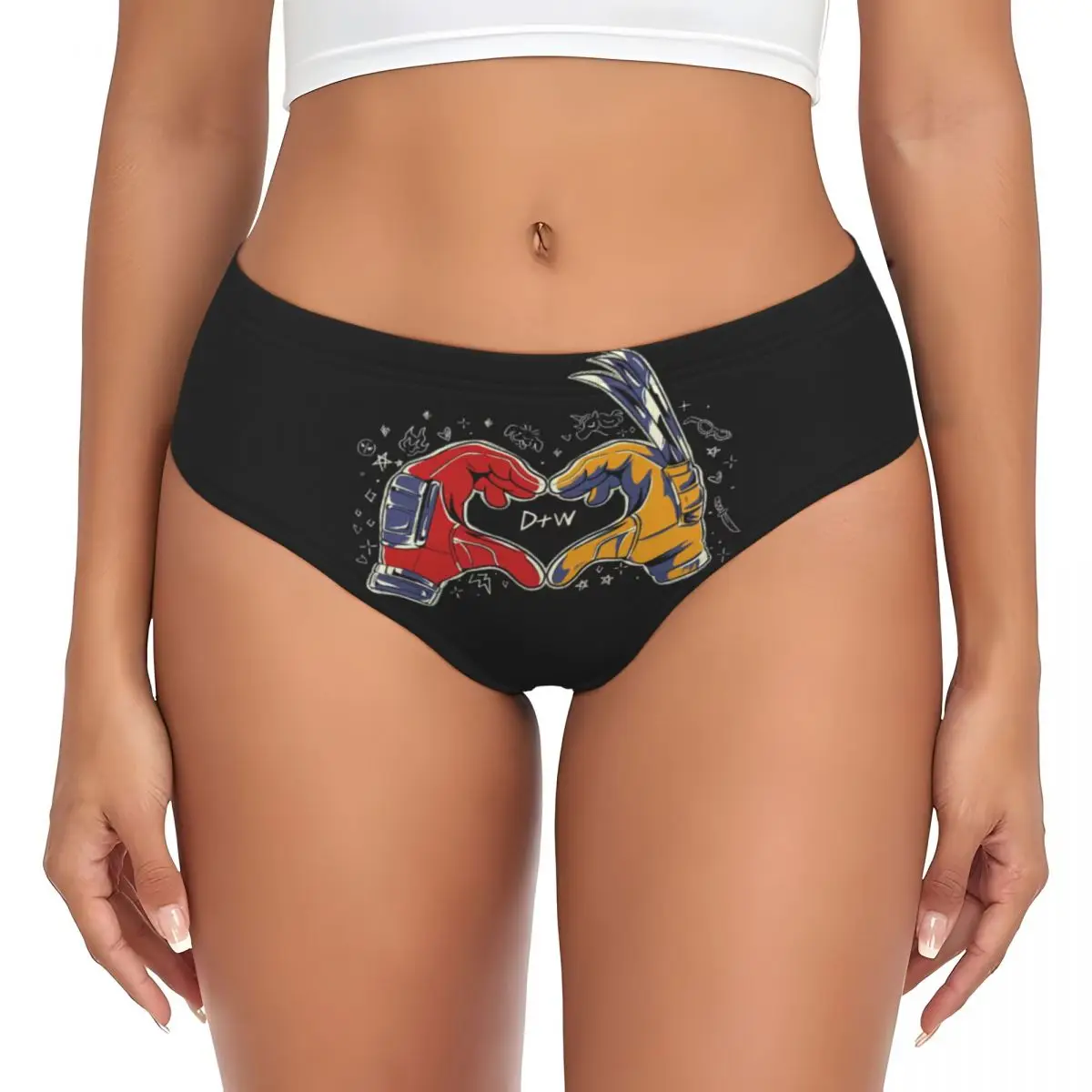 Custom Deadpool &Wolverine Love Briefs Underwear Women Comfortable Stretch Panties