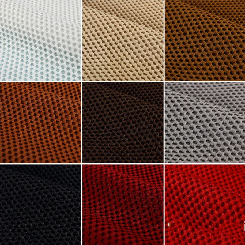 Mesh Fabric By The Meter for Car Seat Cover Cushion Sewing 3D Massage Cloth Plain Thickened Polyester Textile Black Blue Red Diy