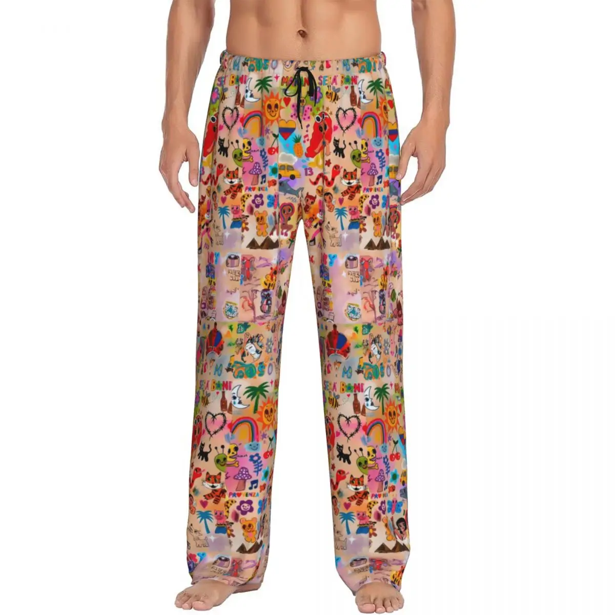

Custom Printed Men's Singer Karol G Pajama Pants Sleepwear Sleep Lounge Bottoms with Pockets