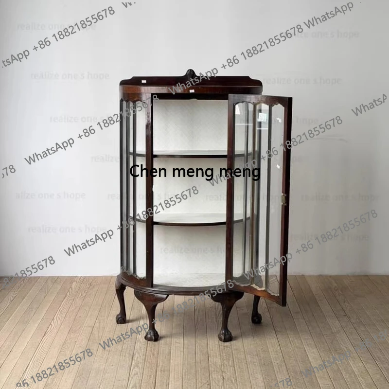 

Medieval Curved Glass Wine Cabinet Display French Popular Locker Wine Cabinet Creative Accent Bar Furniture Drankenkast