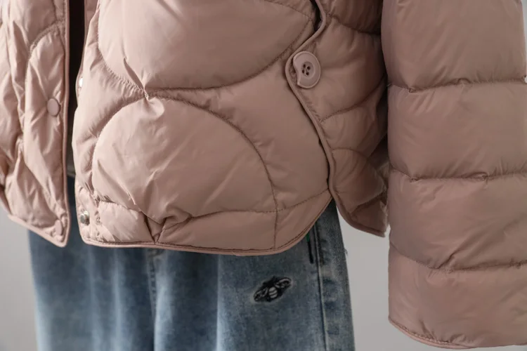 جديد إمرأة أسفل سترة قطن 2025 مزاجه الشتاء معطف أنيق الإناث مريحة فضفاضة السيدات القطن مبطن ملابس خارجية #6