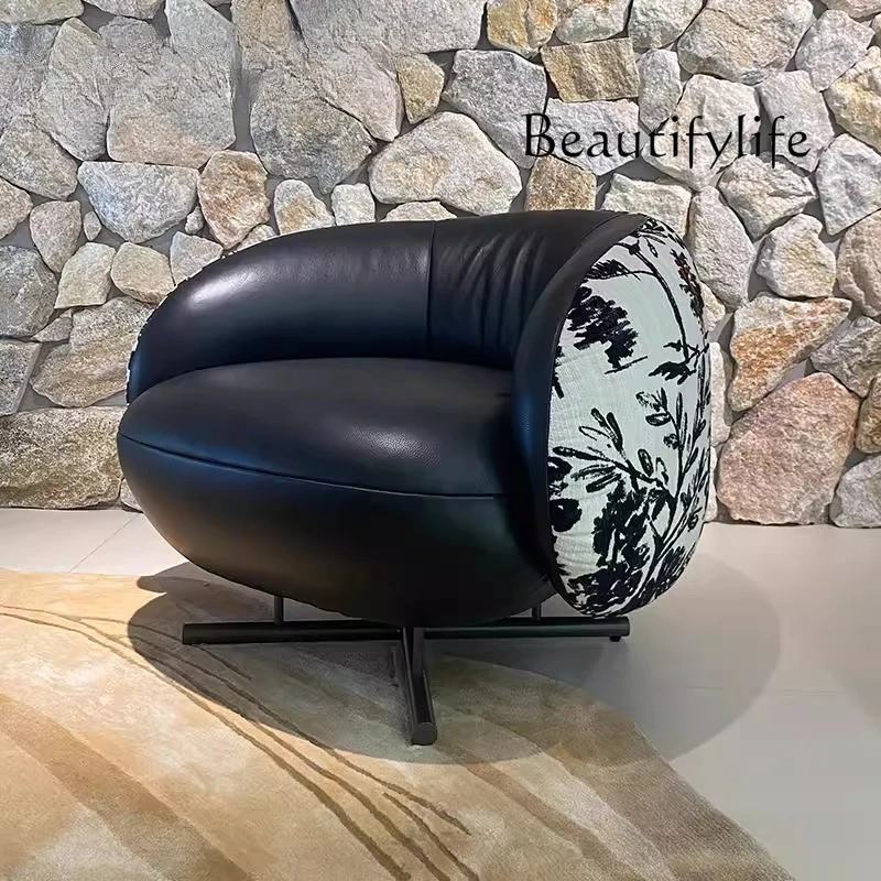 

Modern single sofa chair flower cloth chair home living room bedroom medieval style negotiation chair hotel bed and breakfast