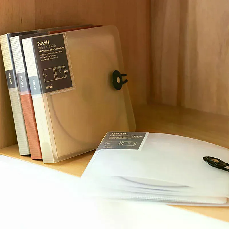 Transparent Color Plastic Disc CD Case DVD Holder Wallet Storage Bag Organizer Cover Bag Box CD DVD Album Box Cases With Buckle
