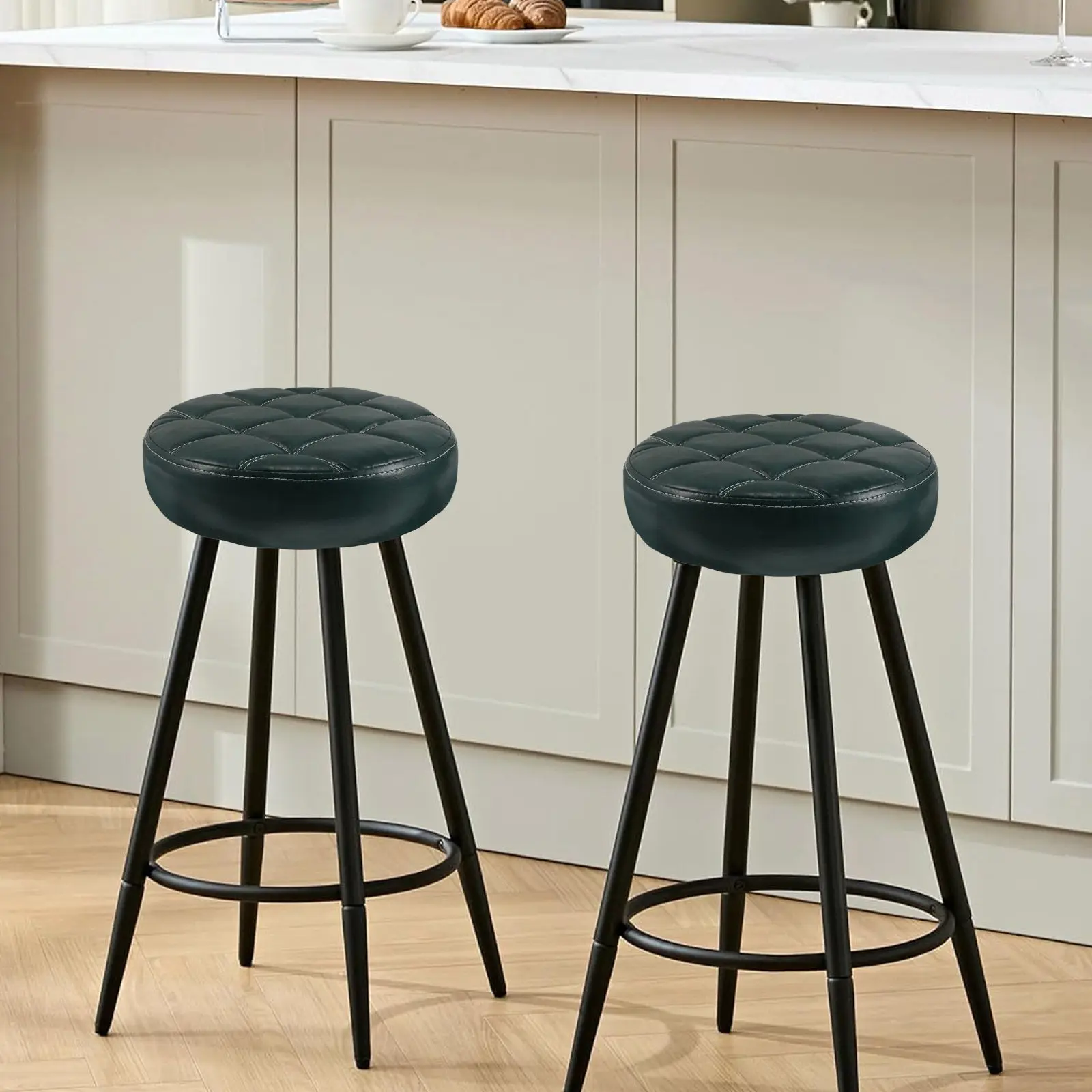 Round Stool Inch Compact Size Waterproof Coating for Outdoor Patio Barstool Renovation Project Easy Install Circle Seat