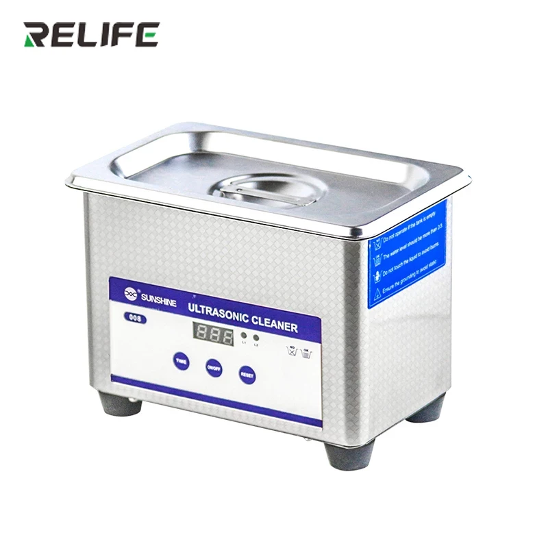 

SUNSHINE S-6508T Ultrasonic Cleaner Capacity 0.8L For Mobile Phone Mainboard LCD Screen Chip Camera Lens Cleaning Tools