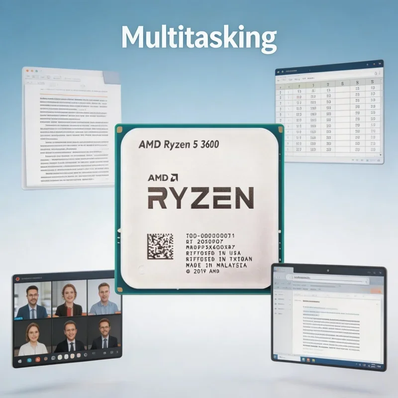 AMD R5 3600 Reliable Desktop CPU 6 Core 12 Thread 3.6GHz 7nm 65W 32MB L3 AM4 Socket Processor