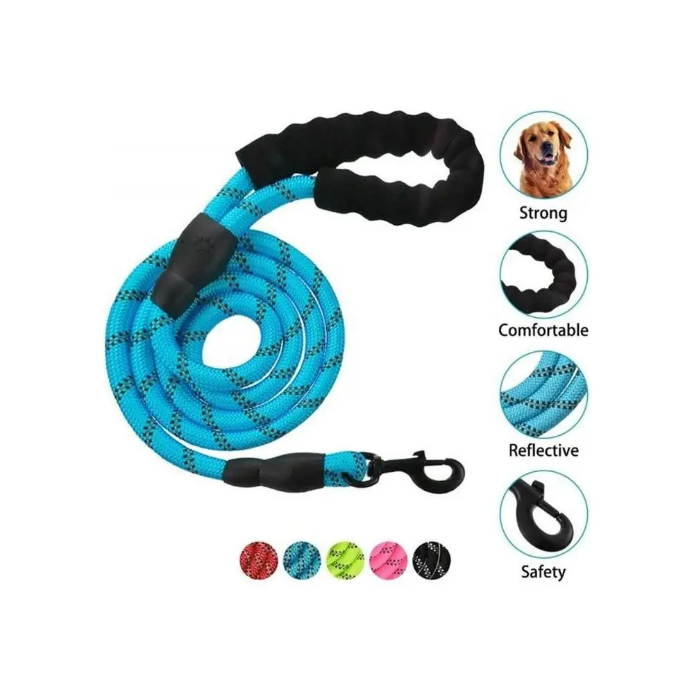 Laisse bleu pour Chien en Nylon Réglable Solide de Haute Qualité Réfléchissant 1,5 m Corde Grands ou Moyens Chiens