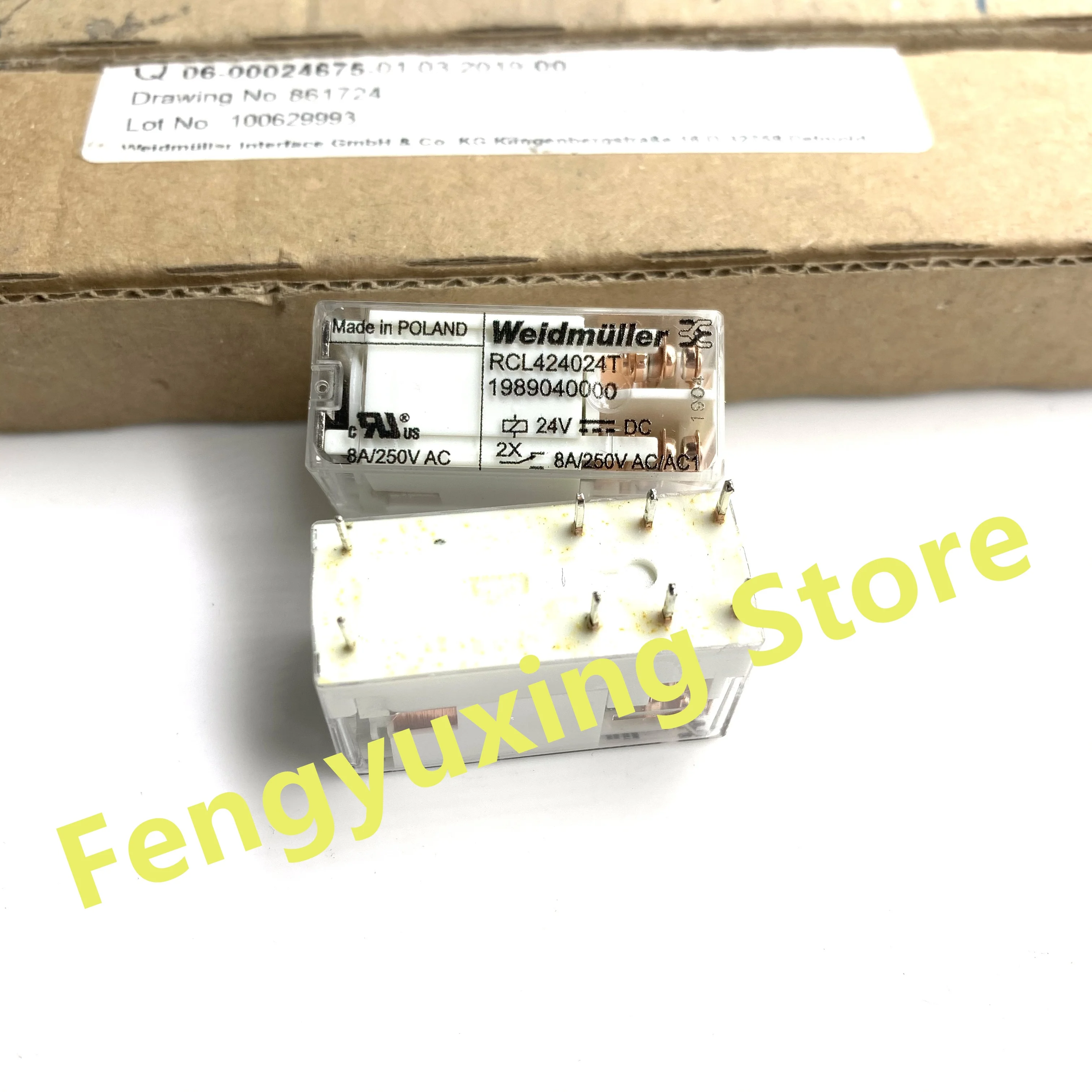 Brand new original RCL424024T 8-pin 8A Weidmuller relay 1989040000 24VDC