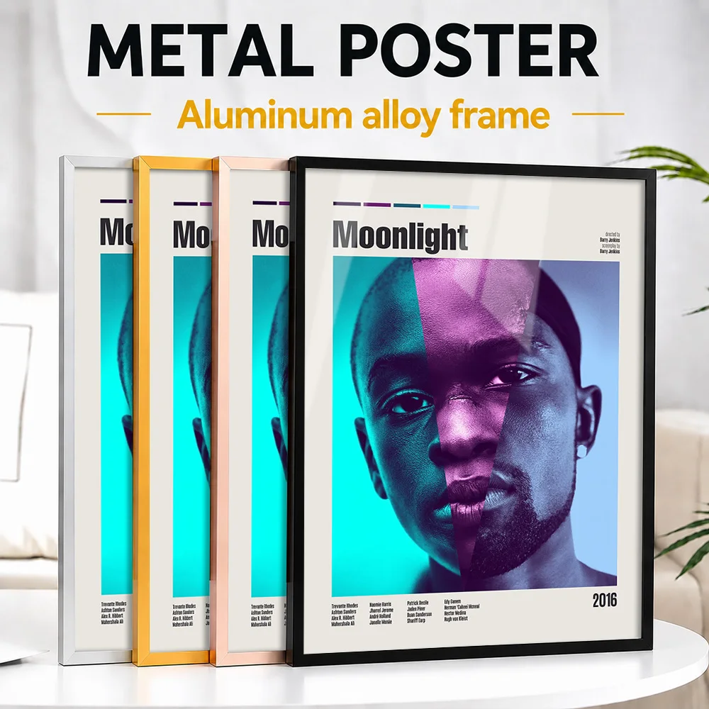 Moonlight Movie Framed Metal Print Customized Vivid Screen Tribute Wall Art Perfect In Entertainment Lounge For Story Lovers