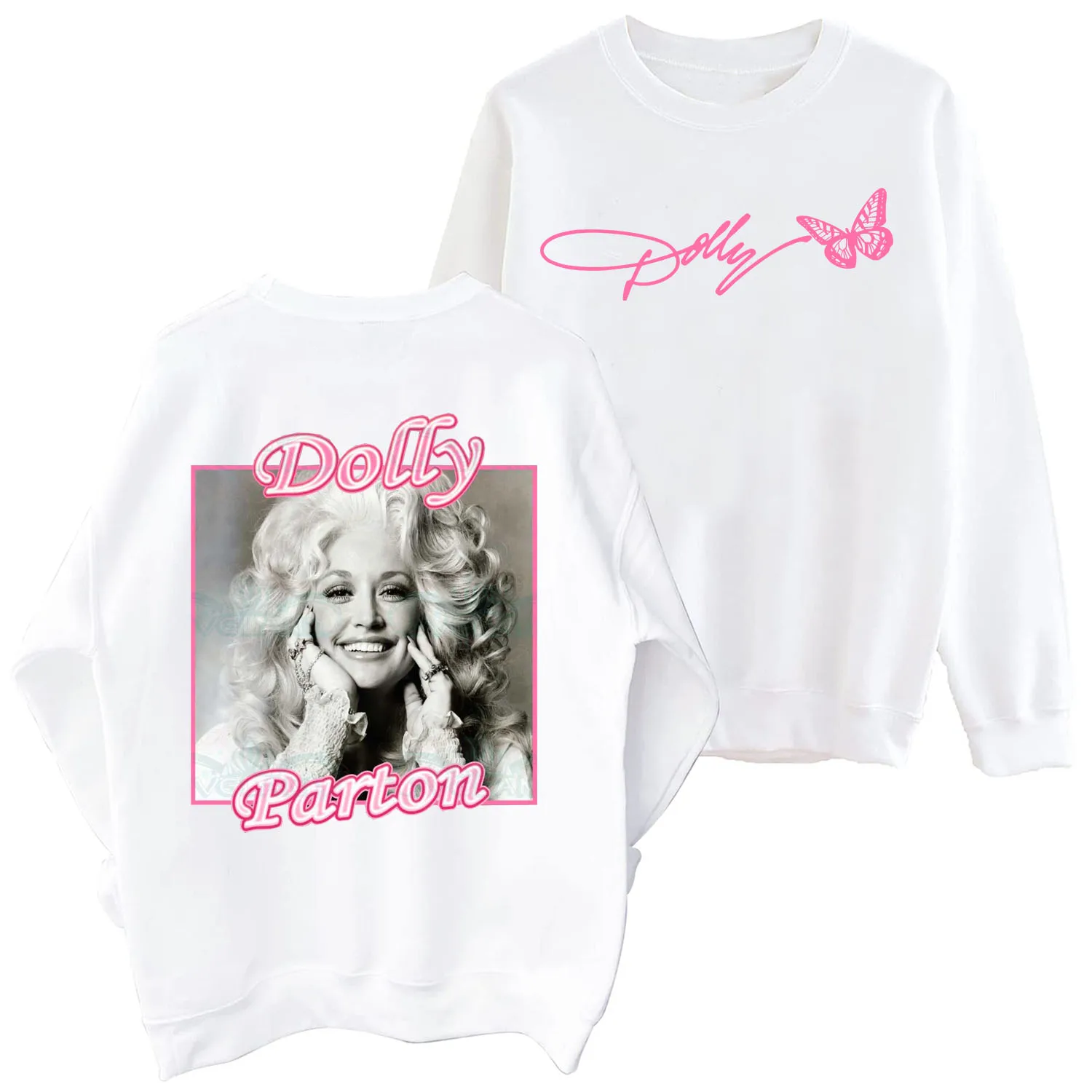 Dolly Parton Country Music Sweatshirt Man Woman Harajuku Hip Hop Round Neck Long Sleeve Oversized Hoodie