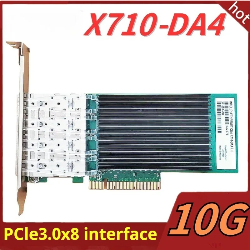 X710DA4 Four-port SFP+ 1000 Gigabit NIC EX710DA 4G2P5 fiber optic NIC X710DA4FH