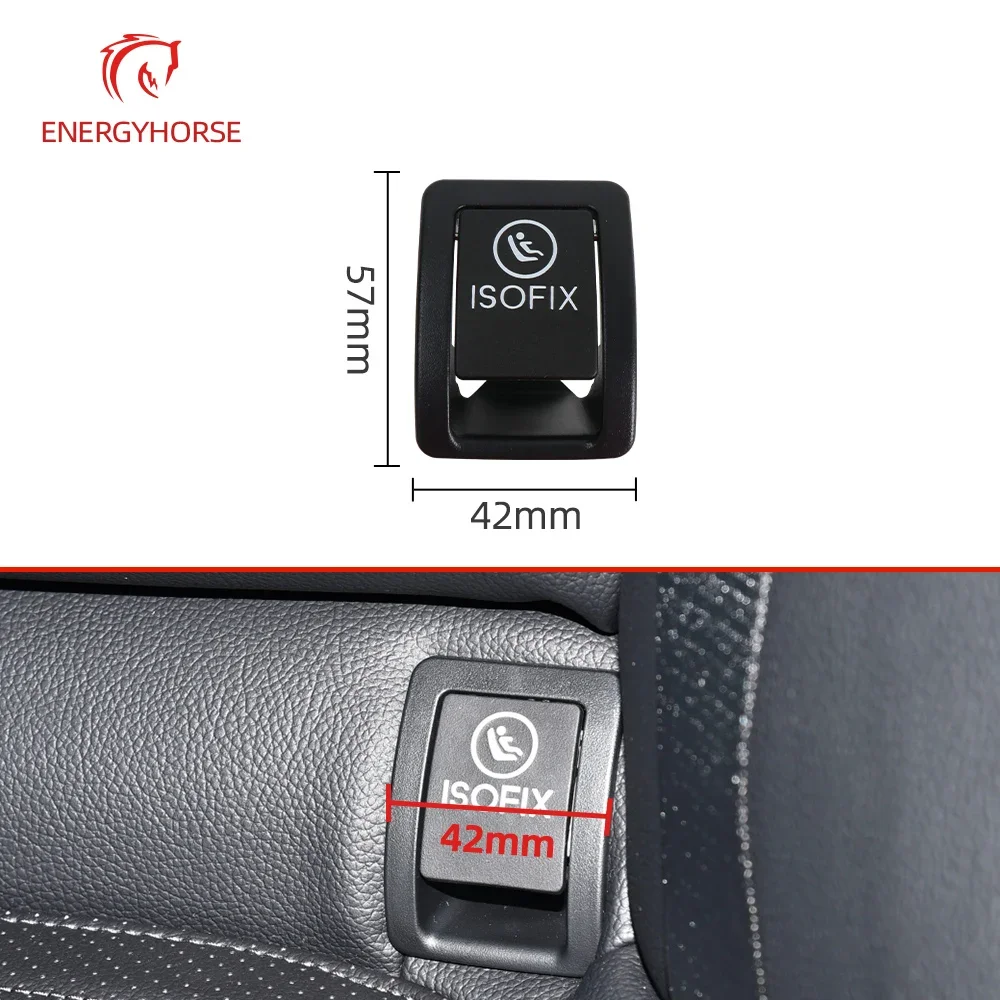 Para mercedes w206 carro traseiro criança interruptor isofix capa de segurança do assento para benz classe c c200 c260 assento de carro isofix interruptor capa