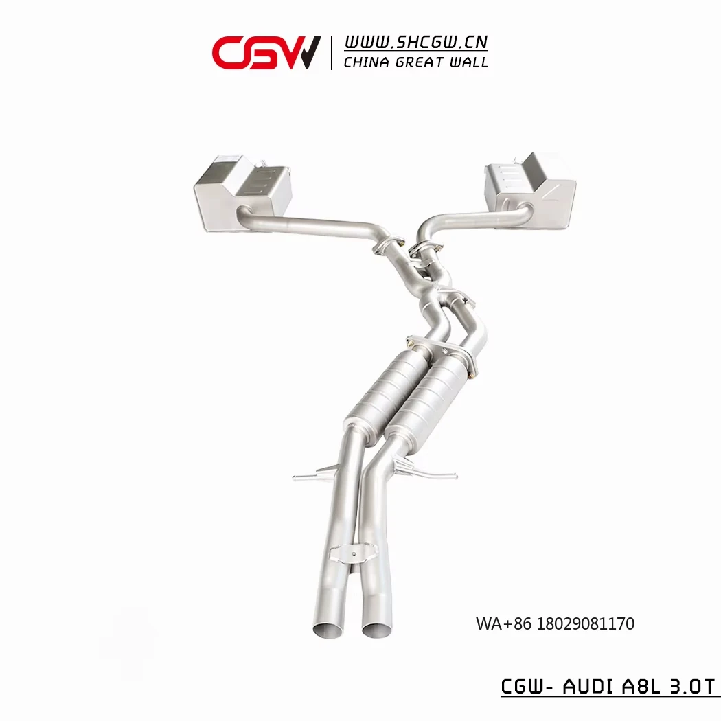 

Активная звуковая выхлопная система из нержавеющей стали (Catback) с электроклапанами для Audi A8L D4/D5 3.0T 2012-2024