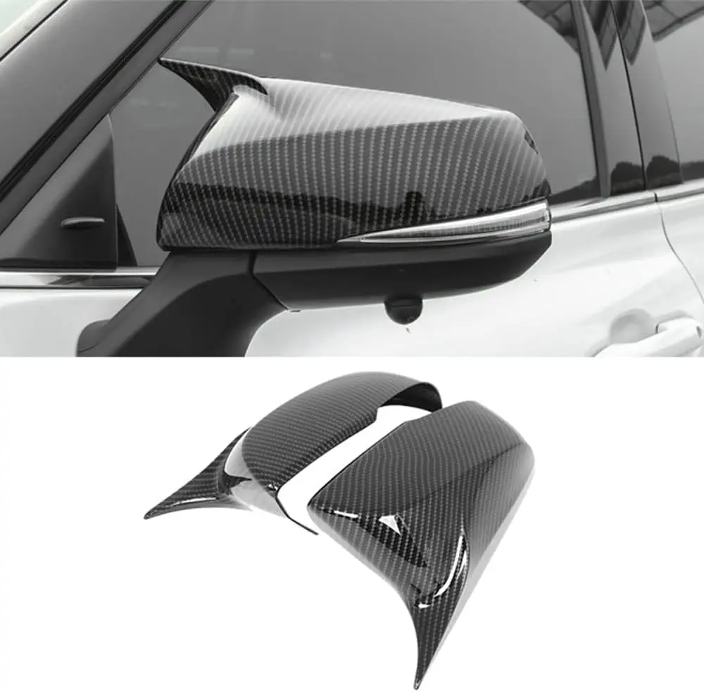 door-mirror-covers-horn-style-rearview-side-mirror-cover-cap-for-toyota-highlander-2020-2021-2022-2023-2024-2025-2026