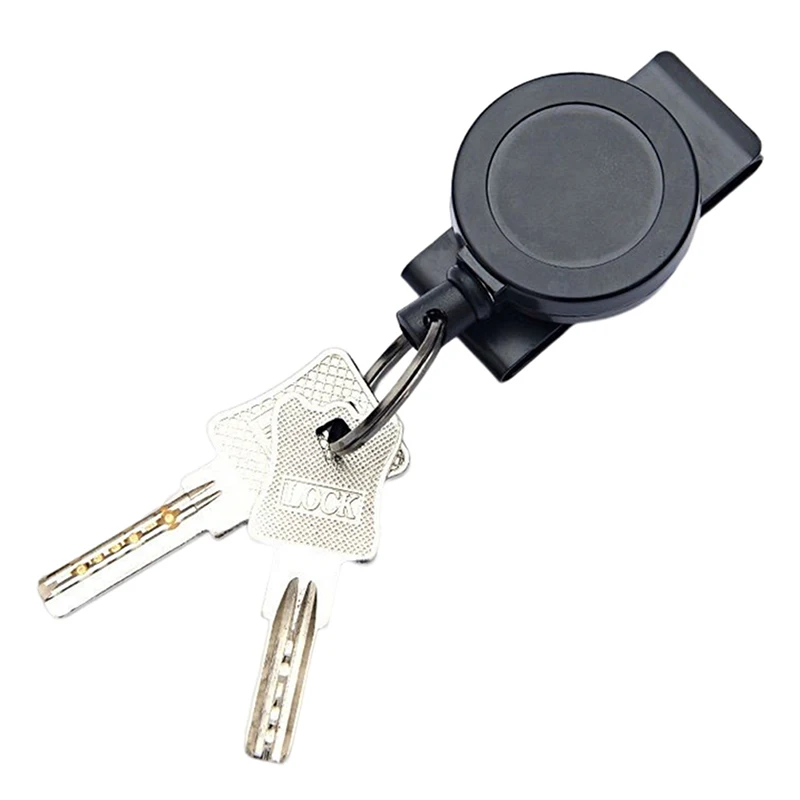 Retractable Keychain Badge Holder with Carabiner Clip