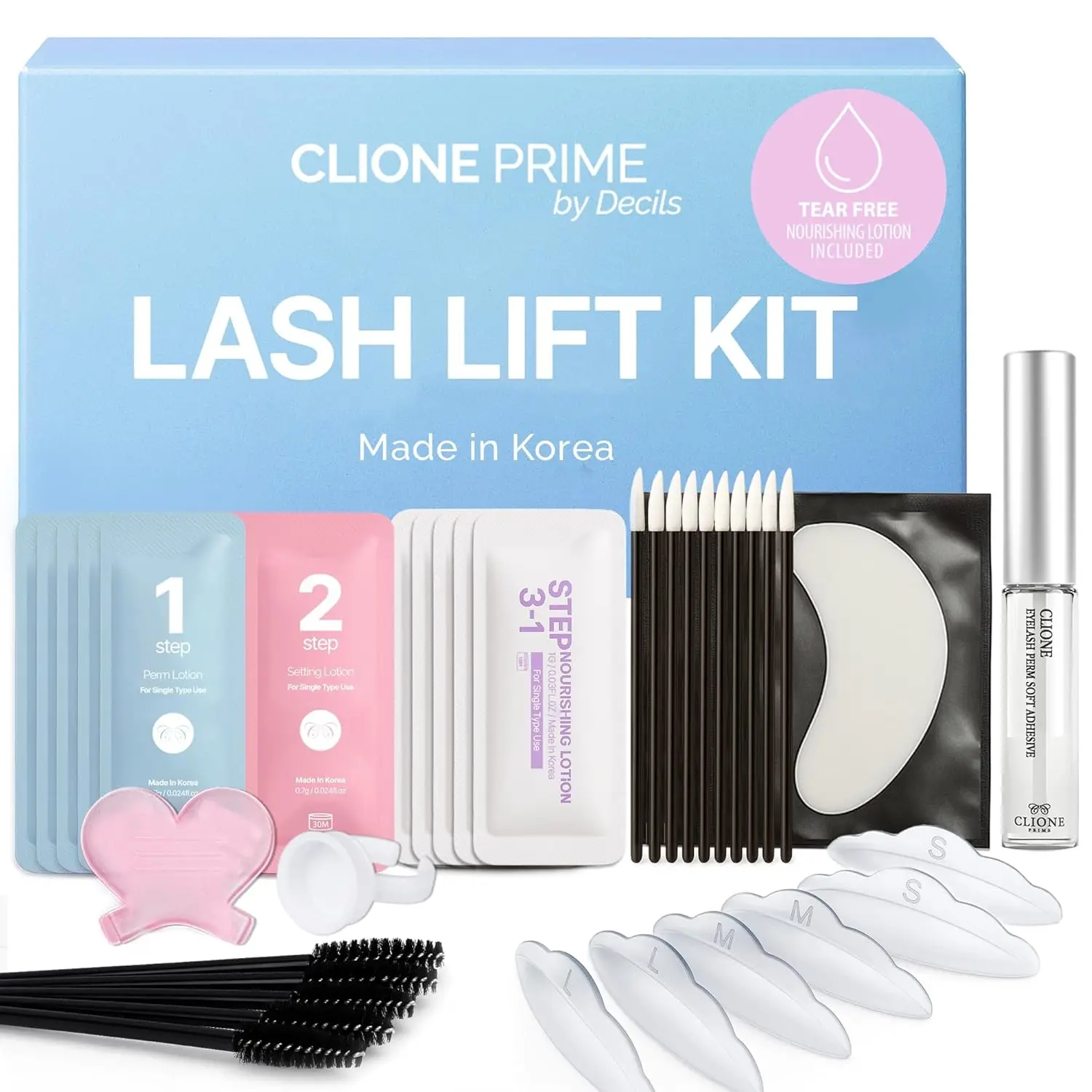 

Lash Lift Kit 5 Sets at Home Eyelash Perm with Upgraded Glue, DIY Lash Perm for Beginner & Professional, Semi Permanent Perming