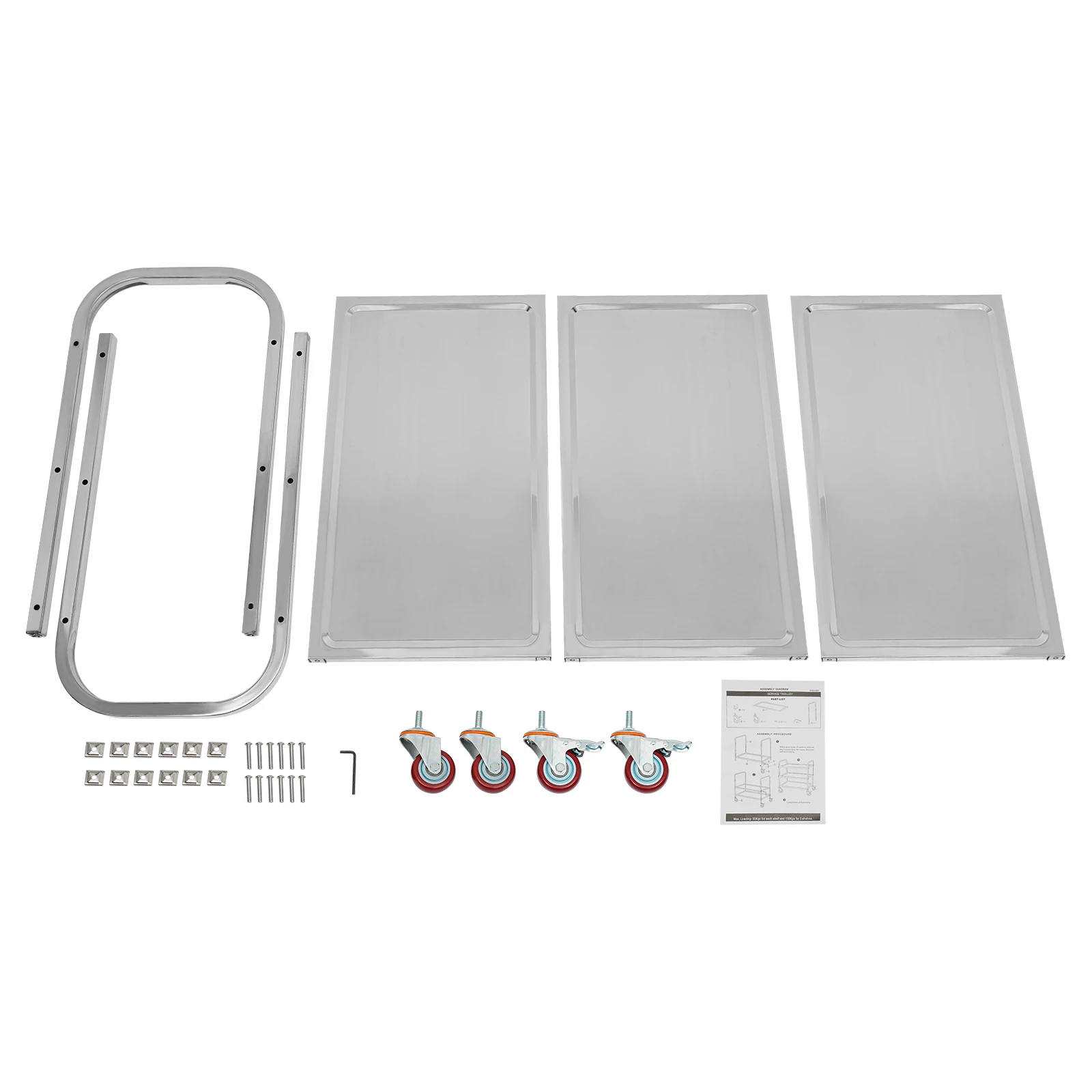 3 Tier Stainless Steel Kitchen Trolley Cart Utility Serving Storage Rolling Car Shelf Kitchen Trolley Car used in Beauty Clubs/Spa Clubs/Hotels image 8