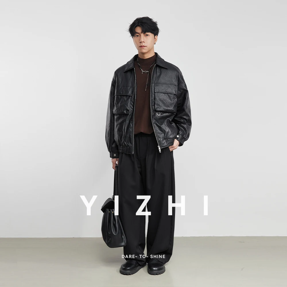 

Fashion Men's Pilot White Duck Down Thickened Leather Jacket Down Jacket 2025 Winter New Warm Jacket